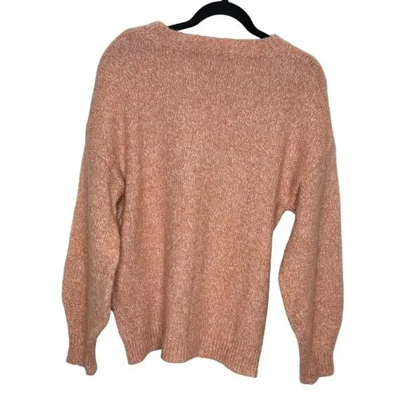 Pink Clover Light Orange Pullover Knit Sweater - Large - Picture 3 of 6